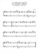 Téléchargez l'arrangement pour piano de la partition de Le vieux chalet en PDF